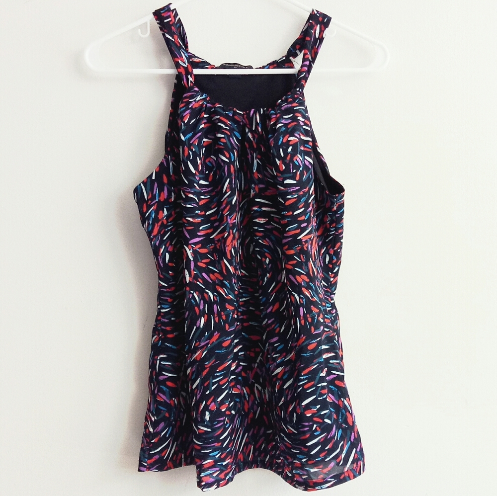 Banana Republic printed multicolor sleeveless top